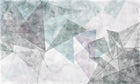 Design ZX0783 — Papier peint Triangles gris turquoise grunge filaires — Novomur