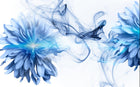 Design ZX0796 — Papier peint Fleurs bleues fumee tourbillon abstrait — Novomur