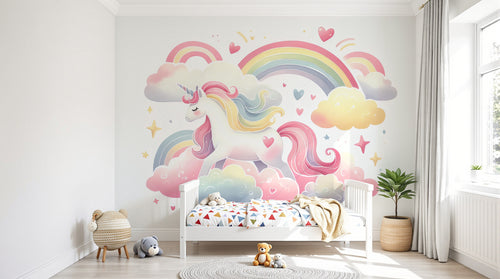 Design A0012 — Papier peint Licorne Enfant — Novomur