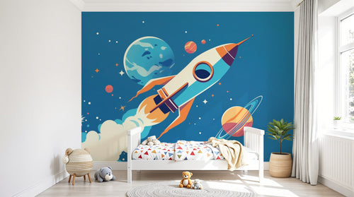 Design A0053 — Papier peint Espace Planètes Enfant — Novomur