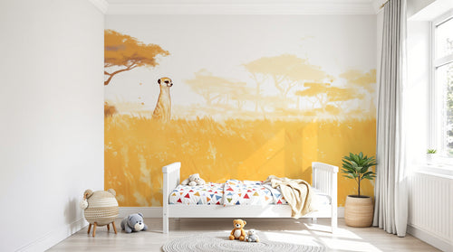 Design A0072 — Papier peint Safari Savane Aquarelle — Novomur