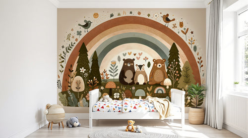 Design A0089 — Papier peint Animaux Forêt — Novomur