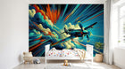 Design A0091 — Papier peint Avions et Véhicules Enfant — Novomur