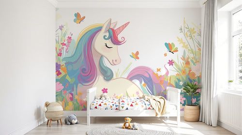 Design A0108 — Papier peint Licorne Enfant — Novomur