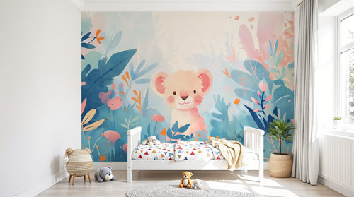 Design A0192 — Papier peint Safari Bébé Pastel — Novomur
