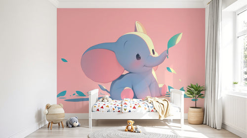 Design A0193 — Papier peint Safari Bébé Pastel — Novomur