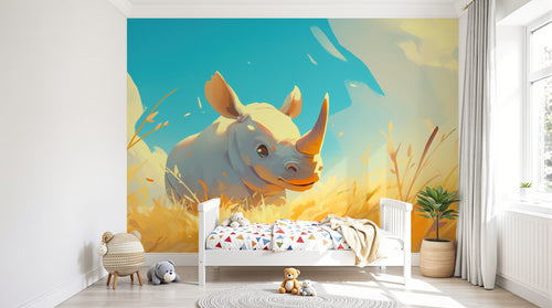 Design A0199 — Papier peint Safari Bébé Pastel — Novomur