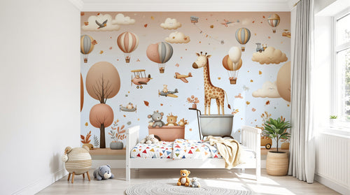 Design A0259 — Papier peint Safari Savane Aquarelle — Novomur