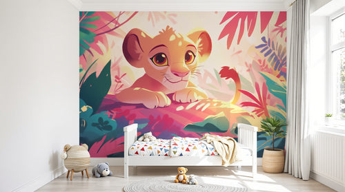 Design A0460 — Papier peint Safari Bébé Pastel — Novomur