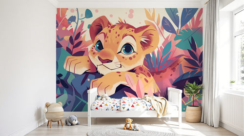 Design A0529 — Papier peint Safari Bébé Pastel — Novomur