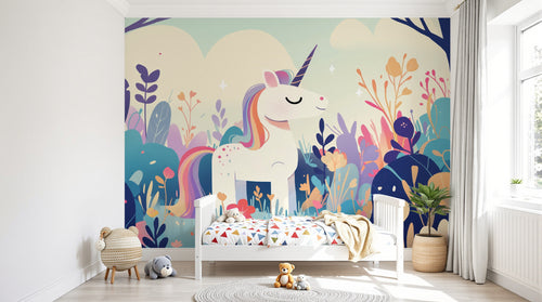 Design A0810 — Papier peint Licorne Enfant — Novomur