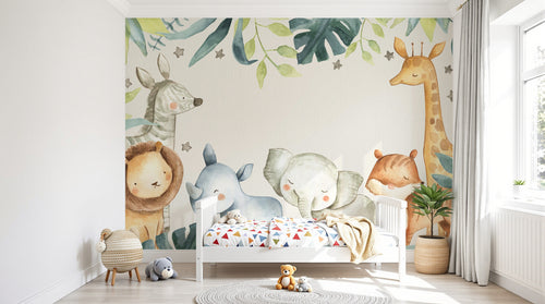 Design AS0561 — Papier peint Safari Jungle Animaux - Collection 2 — Novomur