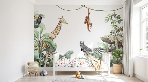 Design C0024 — Papier peint Safari Jungle Animaux - Collection 2 — Novomur