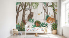 Design C0680 — Papier peint Jungle Enfant Tigre & Singes — Novomur