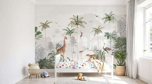 Design C0942 — Papier peint Safari Jungle Animaux - Collection 2 — Novomur