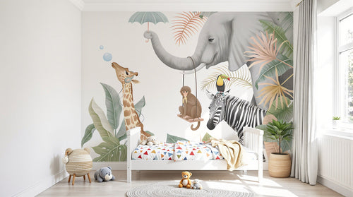 Design D0271 — Papier peint Safari Jungle Animaux - Collection 2 — Novomur