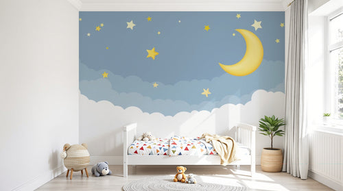 Design E0879 — Papier peint Ciel Nocturne Enfant - Collection 1 — Novomur