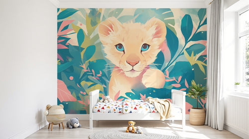 Design F0802 — Papier peint Safari Bébé Pastel — Novomur