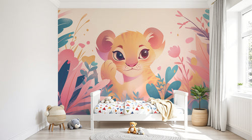 Design F0938 — Papier peint Safari Bébé Pastel — Novomur