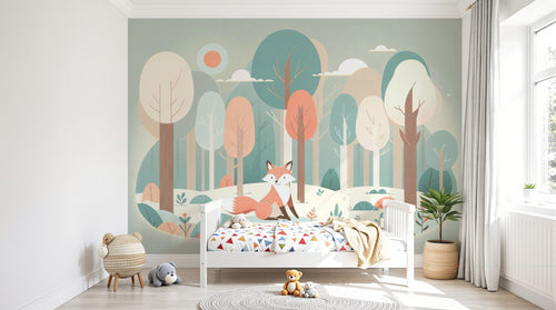 Design F0955 — Papier peint Animaux Forêt — Novomur