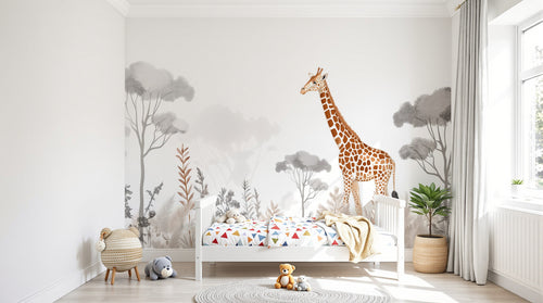 Design F0979 — Papier peint Safari Savane Aquarelle — Novomur