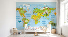 Design SK0340 — Papier peint Carte du Monde Enfant — Novomur