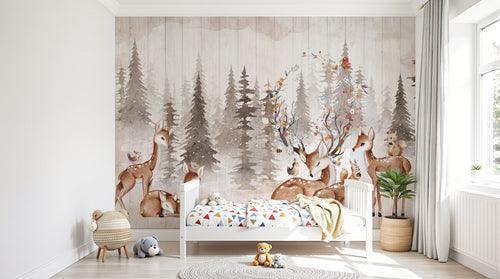 Design SK0922 — Papier peint Animaux Forêt — Novomur