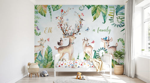 Design SL0085 — Papier peint Animaux Forêt - Collection 2 — Novomur