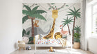 Design SL0843 — Papier peint Animaux jungle cartoon enfant stylise — Novomur