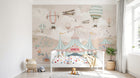 Design ZX0557 — Papier peint Cirque chapiteaux montgolfieres avions enfant — Novomur