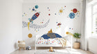 Design ZX0787 — Papier peint Espace Planètes Enfant — Novomur