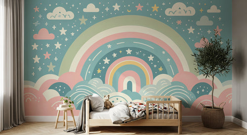 Design A0002 — Papier peint Arc en Ciel Bébé - Collection 1 — Novomur