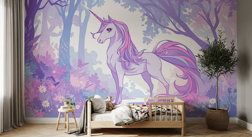 Design A0003 — Papier peint Licorne Enfant — Novomur