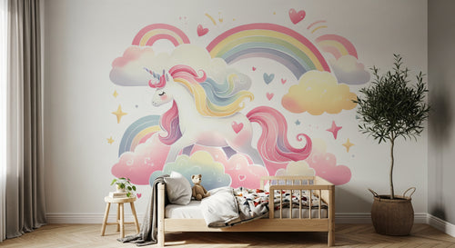 Design A0012 — Papier peint Licorne Enfant — Novomur