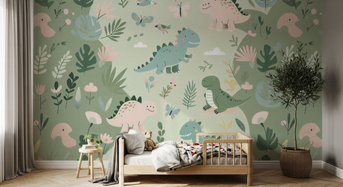 Design A0027 — Papier peint Dinosaures Enfant — Novomur