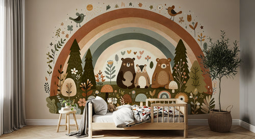 Design A0089 — Papier peint Animaux Forêt — Novomur