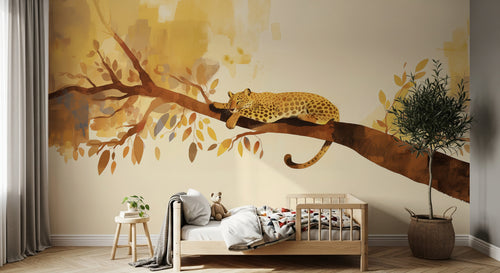 Design A0095 — Papier peint Safari Savane Aquarelle — Novomur