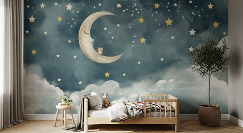 Design A0126 — Papier peint Ciel Nocturne Enfant - Collection 2 — Novomur