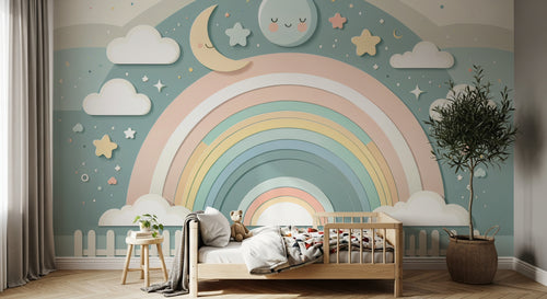 Design A0139 — Papier peint Arc en Ciel Bébé - Collection 1 — Novomur