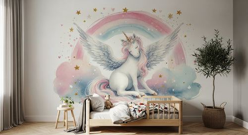 Design A0189 — Papier peint Licorne Enfant — Novomur