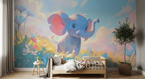 Design A0195 — Papier peint Safari Bébé Pastel — Novomur