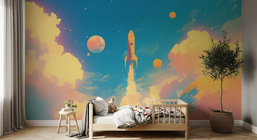 Design A0234 — Papier peint Espace Planètes Enfant — Novomur