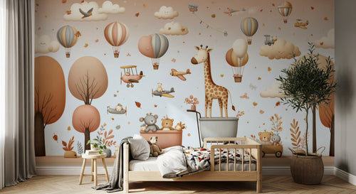 Design A0259 — Papier peint Safari Savane Aquarelle — Novomur