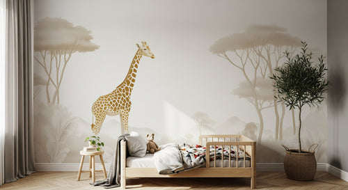 Design A0269 — Papier peint Safari Savane Aquarelle — Novomur