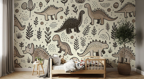 Design A0311 — Papier peint Dinosaures Enfant — Novomur