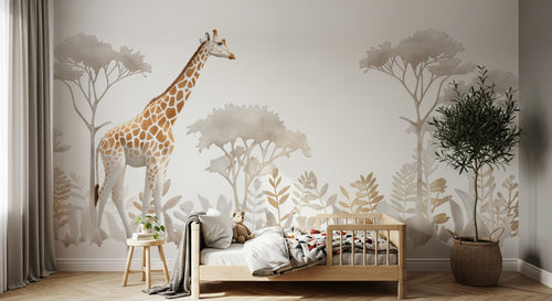 Design A0401 — Papier peint Safari Savane Aquarelle — Novomur