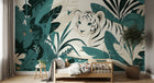 Design A0508 — Papier peint Jungle Enfant Tigre & Singes — Novomur