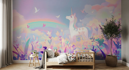 Design A0520 — Papier peint Licorne Enfant — Novomur