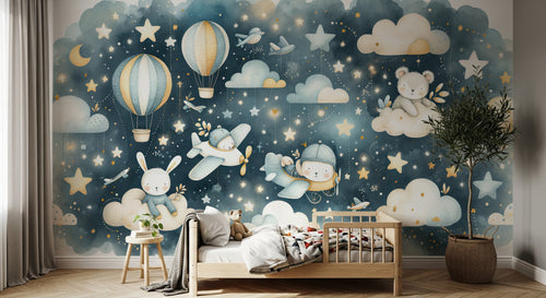 Design A0650 — Papier peint Ciel Nocturne Enfant - Collection 1 — Novomur
