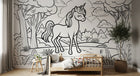 Design A0731 — Papier peint Licorne Enfant — Novomur